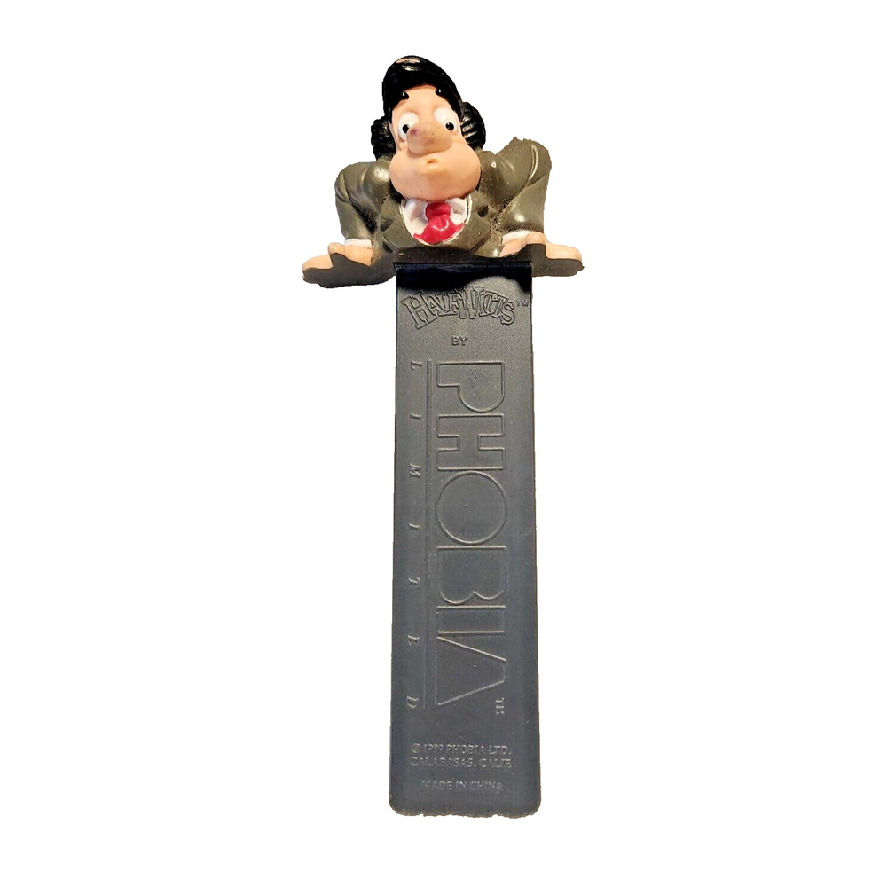 1989 Half-Witts 3D Frightened Business-Man Figural Bookmark by Phobia Limited